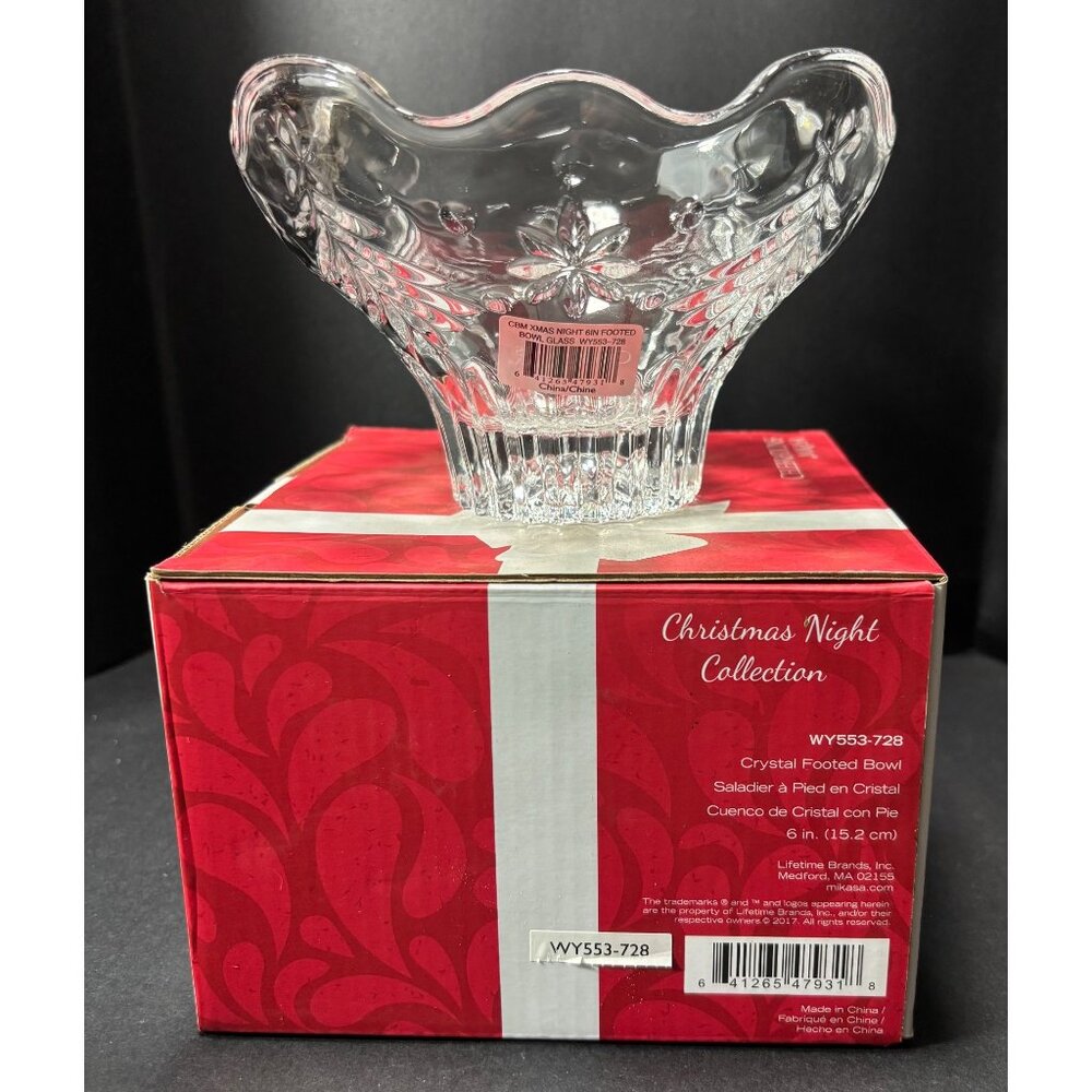 Christmas Night by Mikasa Crystal Footed Bowl